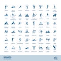 Sports disciplines icons Royalty Free Stock Photo