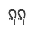 Sports earphones vector icon Royalty Free Stock Photo