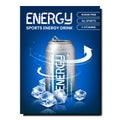 Sports Energy Drink Promotional Poster Vector