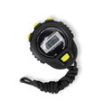 Sports equipment - Black yellow Stopwatch. Isolated Royalty Free Stock Photo