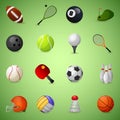 Sports Equipment Icons Set Royalty Free Stock Photo