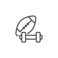 Sports equipment line icon Royalty Free Stock Photo