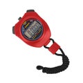 Sports equipment - Red Stopwatch. Isolated Royalty Free Stock Photo