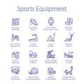 Sports equipment set. Fitness clothing, gym rowing Royalty Free Stock Photo