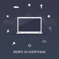 Sports of everything - sports internet of things with laptop control