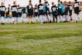 Sports Field Background. Soccer Pitch Blurred Image Royalty Free Stock Photo