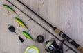 Sports fishing background Royalty Free Stock Photo