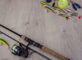 Sports fishing background Royalty Free Stock Photo