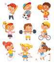 Sports and fitness. Funny cartoon character