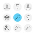 Sports , games , atheletes , eps icons set vector Royalty Free Stock Photo