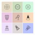 Sports , games , atheletes , eps icons set vector Royalty Free Stock Photo