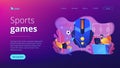 Sports games concept landing page.