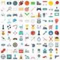 Sports and Games Isolated Vector Icons set every single icons can be easily modified or edit Royalty Free Stock Photo