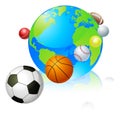 Sports globe world concept