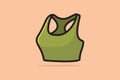 Sports and Gym Bra For Women and Girls Wear vector illustration. Sports and fashion objects icon concept. Girls sports bra vector