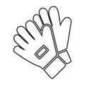 Sports hand gloves icon