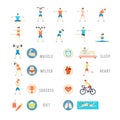 Sports and Health People Illustrations