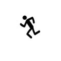 Sports healthy lifestyle stick man runner