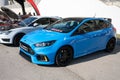 sports hot hatch, the blue third generation Ford Focus RS MK3