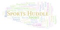 Sports Huddle word cloud.