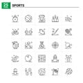 25 Sports icon set. vector background