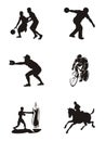 Sports icon Silhouettes Royalty Free Stock Photo