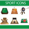 A sports icons illustration.. Vector illustration decorative background design Royalty Free Stock Photo