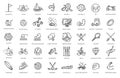 Web Set of Fittness Vector Thin Line Icons. Contains such Icons as Healthy Lifestyle, Weight Training