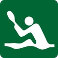 Sports illustration of canoeing. Sportive pictogram