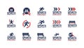 Sports Inactivity and Recovery Logo Set - Vector Collection Royalty Free Stock Photo