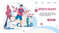 Sports Injury Treatment Service Flat Landing Page