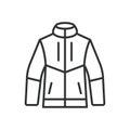 Sports jacket icon line design. Sports, jacket, icon vector illustrations. Sports jacket editable stroke icon.