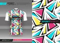 Vector textile design sport tshirt jersey mockup for racing, gaming, motocross, cycling, football club uniform front view Royalty Free Stock Photo