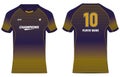 Sports jersey t shirt design concept vector template, Cricket jersey concept for KKR Kolkata Knight Riders Jersey