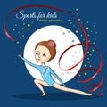 Sports for kids. Artistic gymnastics