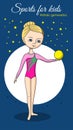 Sports for kids. Artistic gymnastics Royalty Free Stock Photo