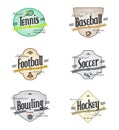 Sports label badge theme