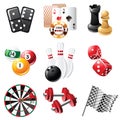 Sports and leisure icons Royalty Free Stock Photo