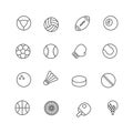 Sports Line Icons Set vector illustration