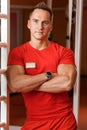 Sports male fitness trainer Royalty Free Stock Photo