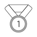 sports medal for first place icon. Element of Sucsess and awards for mobile concept and web apps icon. Thin line icon for website Royalty Free Stock Photo