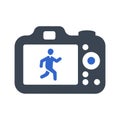 Sports mode on camera icon Royalty Free Stock Photo