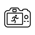 Sports mode on camera icon Royalty Free Stock Photo