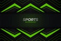 Sports Modern Futuristic with Hexagon Pattern Background Green Glow In The Dark
