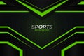 Sports Modern Style Green Glow In The Dark Background with Hexagon Pattern