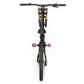 Sports mountain bicycle on white. Rear view. 3D illustration