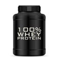 Sports nutrition can vector Protein bottle Royalty Free Stock Photo