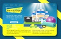 Sports nutrition landing page website vector template