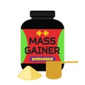 Sports nutrition, mass gainer, professional powder, measuring cu