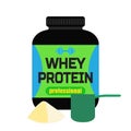 Sports nutrition, whey protein, professional powder, measuring c
